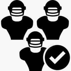 橄榄球队橄榄球队接受符号图标高清图片