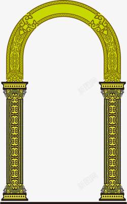 复古拱门拱门花纹高清图片
