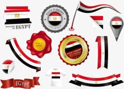 埃及国旗与国徽素材