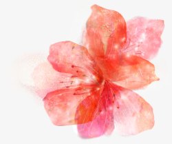 手绘粉色春日花朵素材