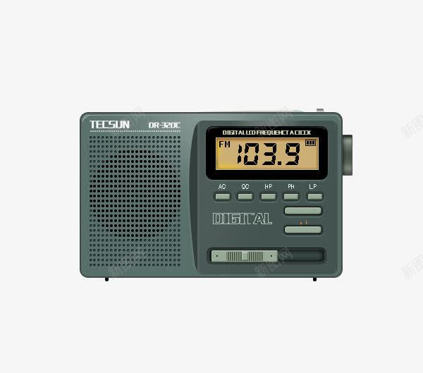 复古收音机png免抠素材_新图网 https://ixintu.com 复古 拟物 收音机 磁带机