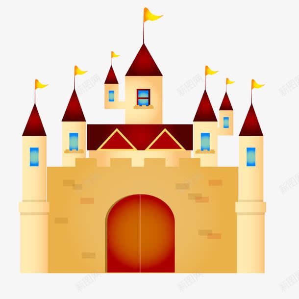魔法城堡png免抠素材_新图网 https://ixintu.com 卡通 城堡 素材