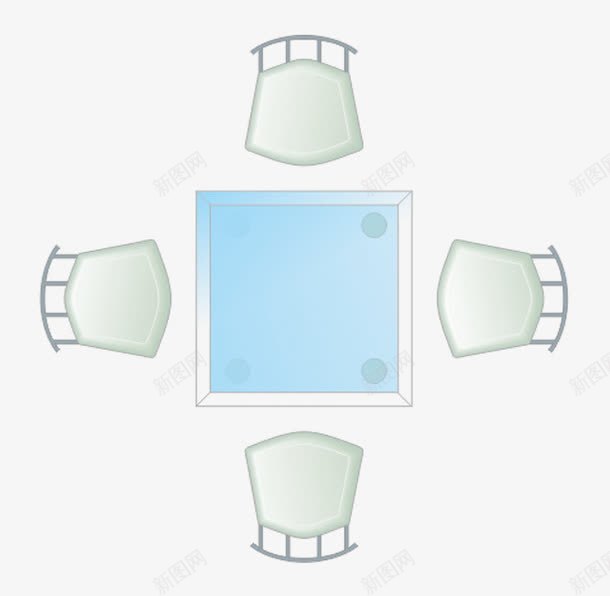 户型图彩平图透明玻璃餐桌椅png免抠素材_新图网 https://ixintu.com 彩平图 户型图 玻璃 透明 餐桌椅