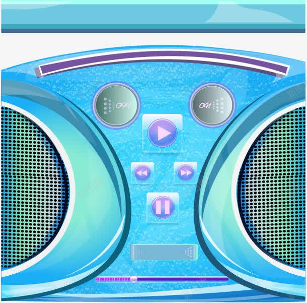 收音机png免抠素材_新图网 https://ixintu.com 免费矢量下载 按钮 收音机 蓝色