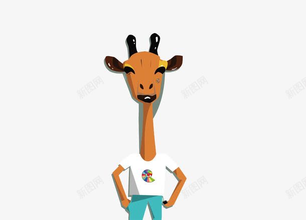 创意鹿头人身png免抠素材_新图网 https://ixintu.com 人身体 创意 动物 卡通 灰色的鹿头 鹿头 鹿头像