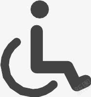 坐轮椅标志png免抠素材_新图网 https://ixintu.com 坐轮椅 标志 残疾 黑色