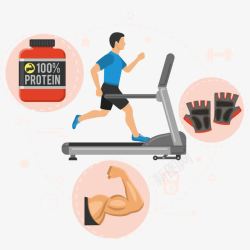 补充蛋白质跑步健身运动高清图片