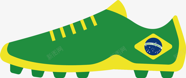 卡通足球运动鞋矢量图ai免抠素材_新图网 https://ixintu.com 卡通 绿色 足球鞋 运动鞋 鞋类 黄色 矢量图