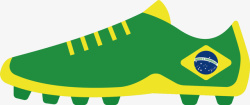 黄色足球鞋卡通足球运动鞋矢量图高清图片