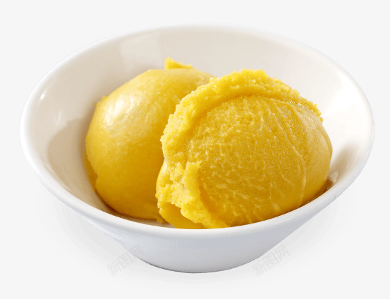 黄色美味雪糕球png免抠素材_新图网 https://ixintu.com 产品实图 美味 雪糕球 黄色