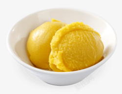 黄色美味雪糕球素材