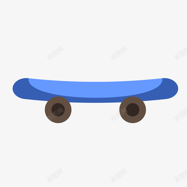 蓝色滑板玩具png免抠素材_新图网 https://ixintu.com 卡通滑板 卡通玩具 背景装饰 蓝色滑板