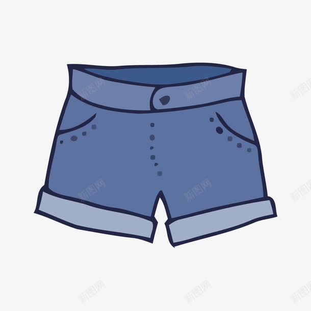 蓝色牛仔短裤png免抠素材_新图网 https://ixintu.com 牛仔 矢量素材 矢量蓝色 短裤 素材 蓝色 蓝色矢量 蓝色素材
