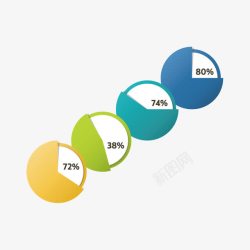 彩色数据分析图素材