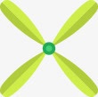 绿色卡通螺旋桨素材