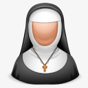 修女女性图标素材