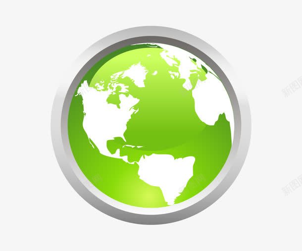 绿色地球图png免抠素材_新图网 https://ixintu.com 环保 绿色