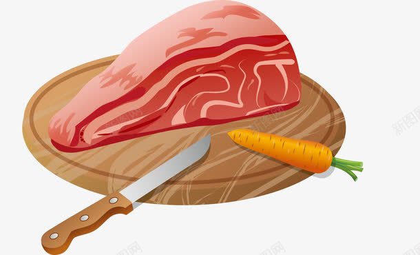 红色卡通肉块食材png免抠素材_新图网 https://ixintu.com 免抠PNG 卡通 卡通肉块 红色 肉块 装饰图案 食材 食物 餐饮
