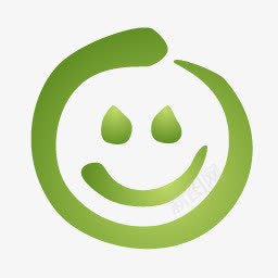 绿色的微笑表情图标png_新图网 https://ixintu.com 