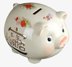 钱罐塑料存钱罐陶瓷存钱猪高清图片