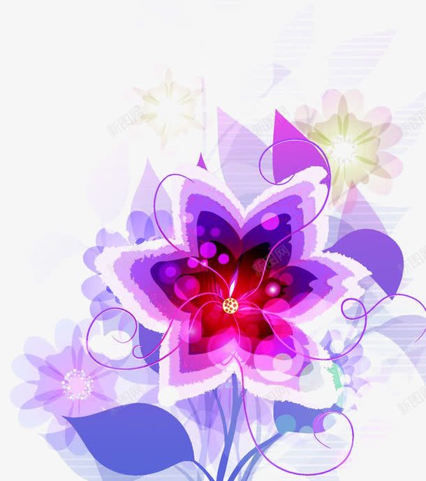 紫色梦幻花朵png免抠素材_新图网 https://ixintu.com 半透明花朵 梦幻花朵 紫色梦幻 花卉 花朵 透明花朵