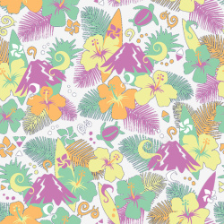 创意花朵棕榈叶子背景花纹图案素材