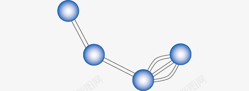 四分子3球棍模型png免抠素材_新图网 https://ixintu.com 四分子3球棍 手绘 模型 蓝色 高分子