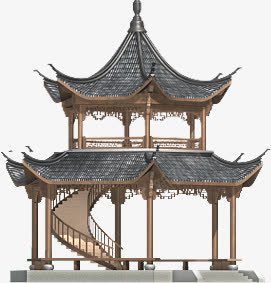古代png免抠素材_新图网 https://ixintu.com 亭 八角亭 古代 岗亭 院子