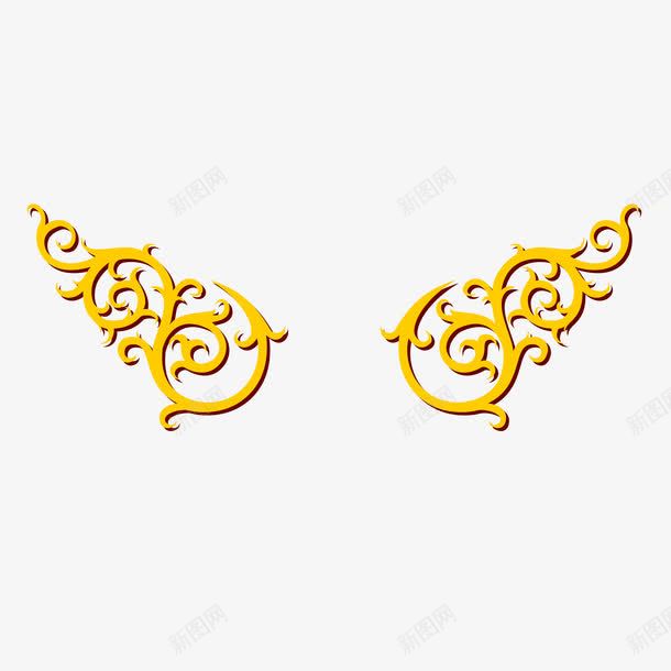 金色中国风节日装饰png免抠素材_新图网 https://ixintu.com 中国风 传统纹理 喜庆 节日 花纹 花边 装饰 装饰纹理 金色 黄色