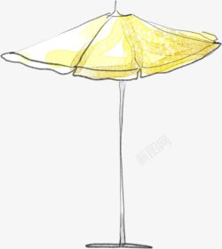 绘画太阳伞休闲区素材