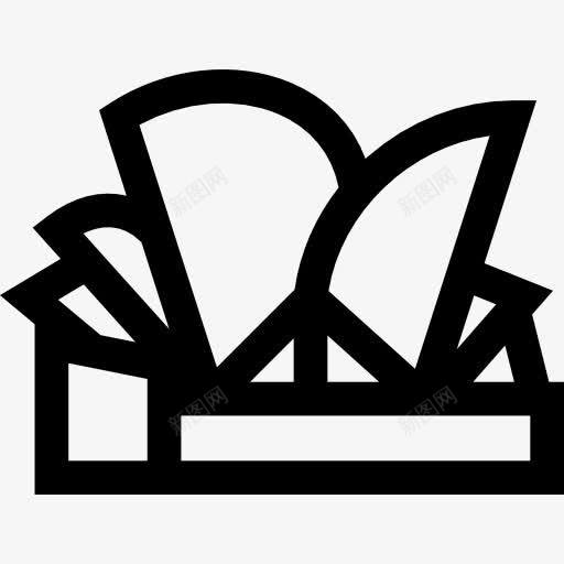 悉尼歌剧院图标png_新图网 https://ixintu.com 地标建筑 建筑 悉尼 悉尼歌剧院 旅行 澳大利亚 纪念碑