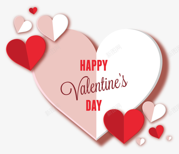 情人节白色爱心卡片png免抠素材_新图网 https://ixintu.com day happy valentines 情人节卡片 情人节快乐 爱心卡片 爱心装饰 白色爱心