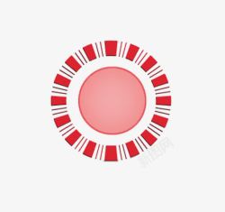 红色圆形条纹圆圈素材
