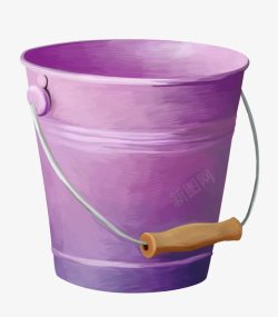 紫色铁桶素材
