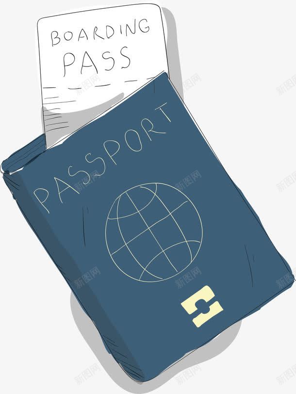 旅游护照本飞机票矢量图ai免抠素材_新图网 https://ixintu.com 护照 旅游 旅游护照 旅游机票 机票 矢量png 矢量图