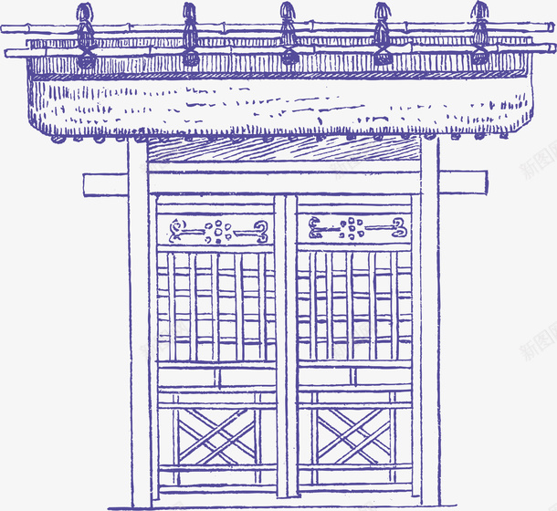 大门古风装饰栏杆矢量图ai免抠素材_新图网 https://ixintu.com 中国风栏杆 卡通 古风 古风栏杆 古风装饰栏杆 木栏杆 铁栏杆 门口 阳台栏杆 矢量图