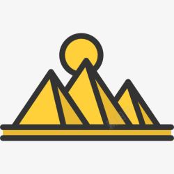 古老的非洲建筑金字塔图标高清图片