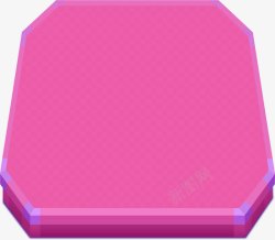 紫色六边形卡通装饰素材