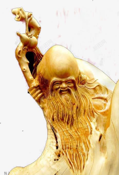 寿星木制雕塑png免抠素材_新图网 https://ixintu.com 寿星 寿星公 木制 根雕 艺术品 雕塑