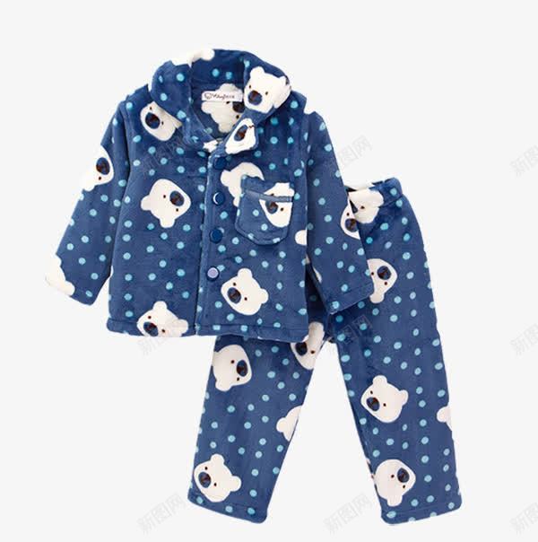 儿童男童套装睡衣png免抠素材_新图网 https://ixintu.com 产品实物 加厚保暖 品质好 蓝色