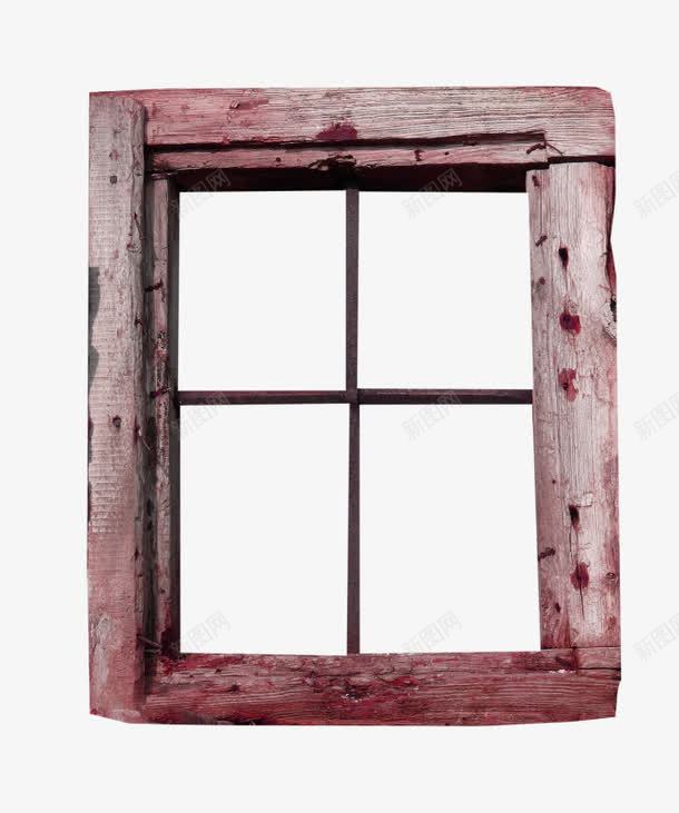 木质窗户png免抠素材_新图网 https://ixintu.com 十字窗户 复古窗户 家具 木质