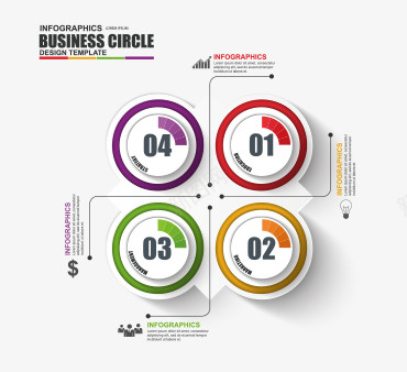 四个圆形标矢量图图标ai_新图网 https://ixintu.com 四个圆形 图标 矢量图