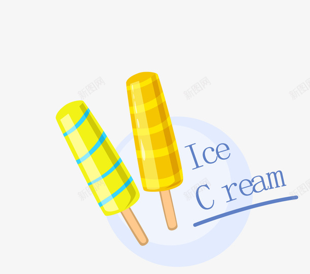 可爱雪糕矢量图eps免抠素材_新图网 https://ixintu.com 冰淇淋 可爱 扁平化 雪糕 矢量图