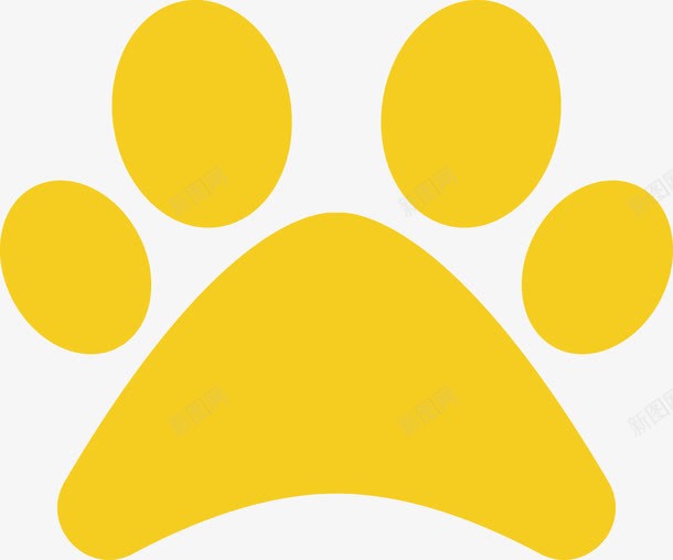 黄色卡通猫爪印标图标png_新图网 https://ixintu.com 卡通 卡通猫爪印 图标 爪印 猫 猫爪 猫爪印 黄色