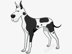 免抠站立的狗卡通手绘站立可爱斑点狗矢量图高清图片