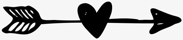 箭上的爱心图标png_新图网 https://ixintu.com 手绘 爱心 简图 箭 箭头 箭尾 线条 黑色的