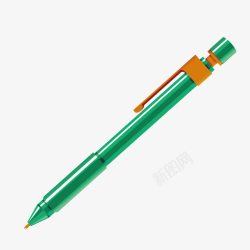 质感圆珠笔绿色质感卡通圆珠笔高清图片