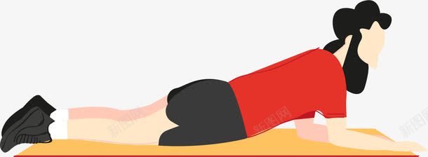 热身运动png免抠素材_新图网 https://ixintu.com 卡通手绘 康复训练 热身动作 热身运动 物理训练 理疗 瑜伽垫 背部理疗 运动康复