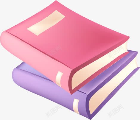 粉色彩色读书书本png免抠素材_新图网 https://ixintu.com 书本 彩色 粉色 读书