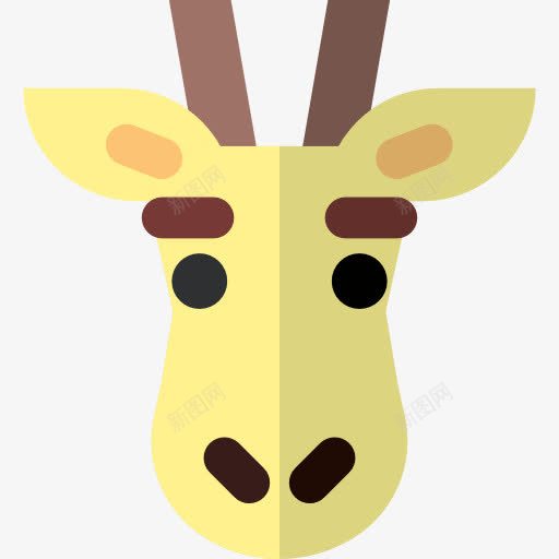 长颈鹿图标png_新图网 https://ixintu.com 动物 动物园 动物王国 哺乳动物 野生动物 长颈鹿